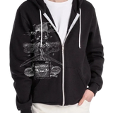 Black hoodie with graphic design 